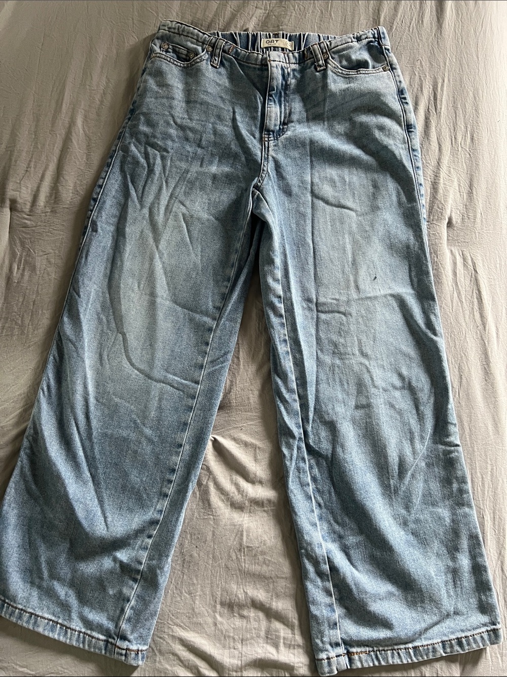 Oat New York Light Blue Wide-Leg Jeans